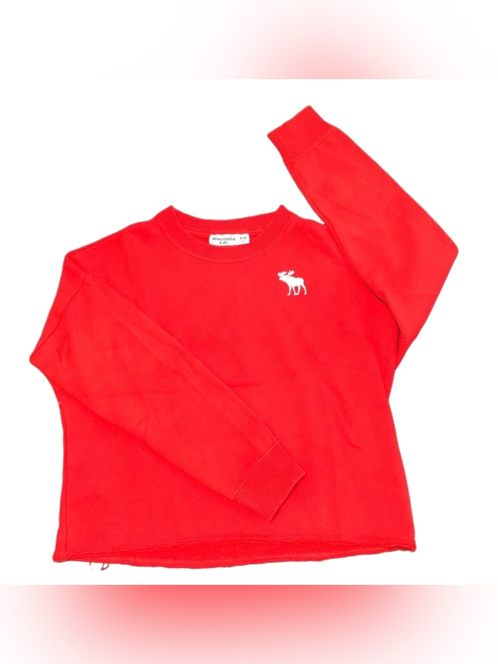Abercrombie Kids Girls Red Logo Moose Sweatshirt Size 9/10